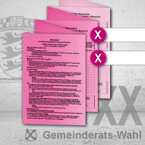 Stimmzettel Gemeinderatswahlen drucken Musterstimmzettel