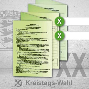 Stimmzettel Kreistagswahl drucken Musterstimmzettel