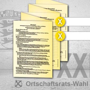 Stimmzettel Ortschaftsratswahl drucken Musterstimmzettel